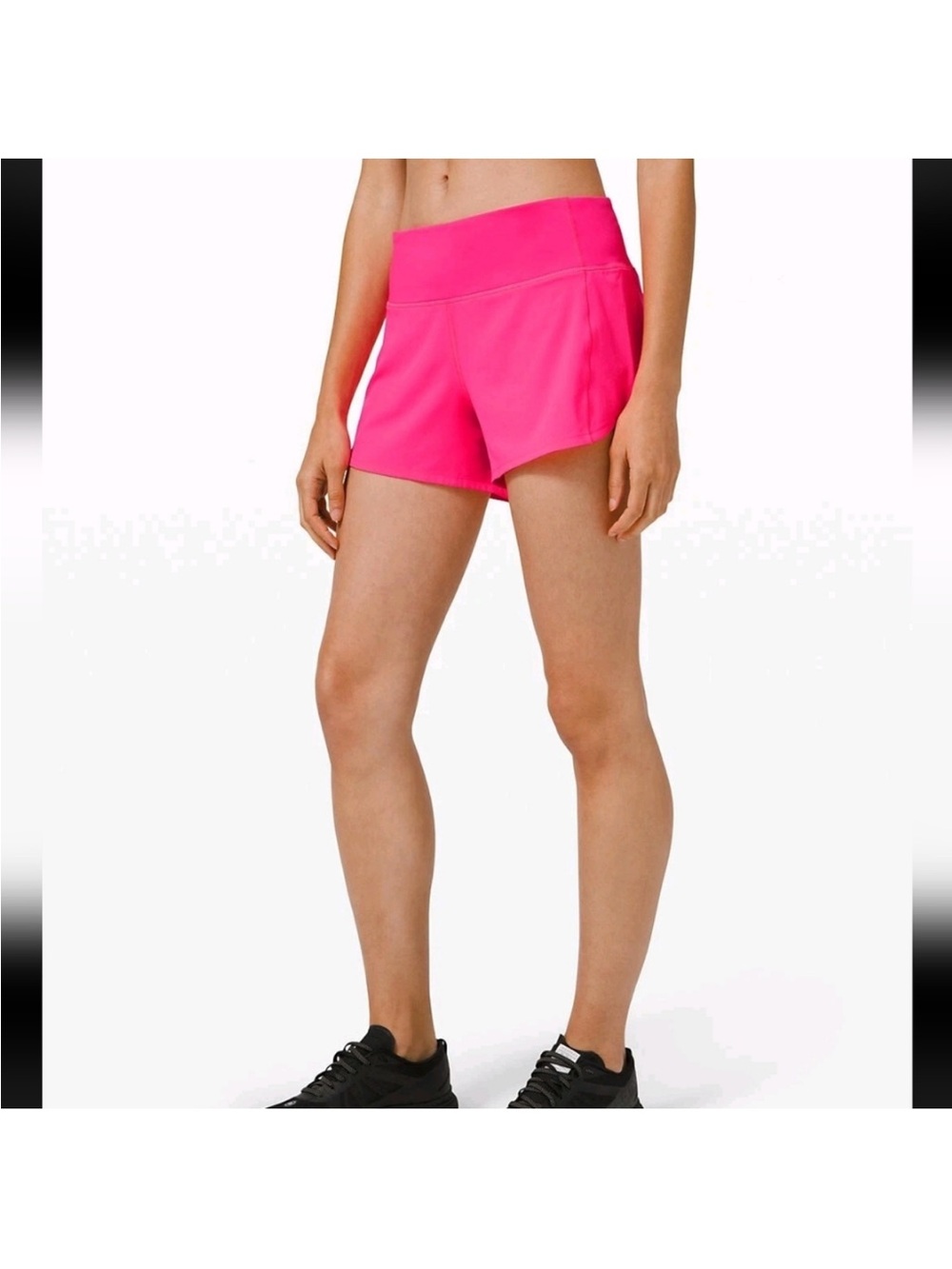 Lululemon Sonic Pink Highlight Speed Up Medium Rise 4" Shorts - Size 4 Tall